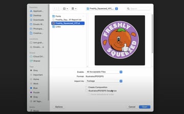 importing into AE