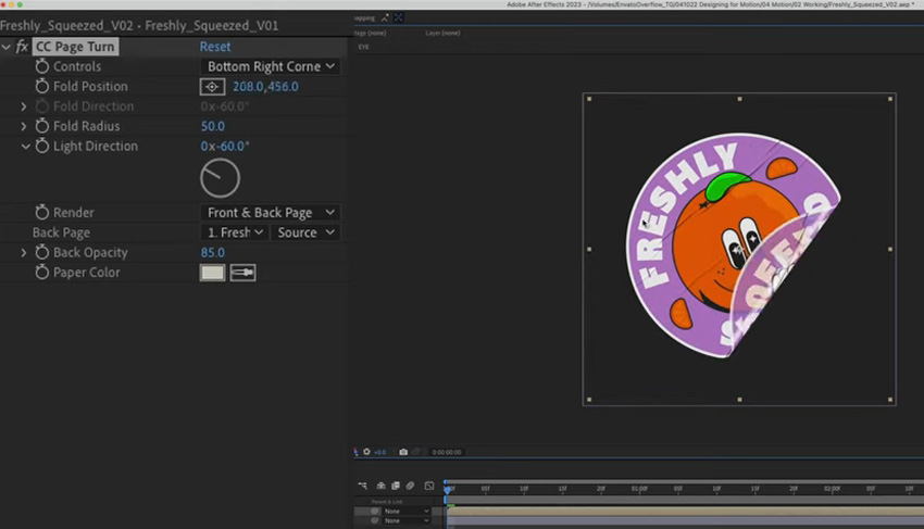 sticker peel animation