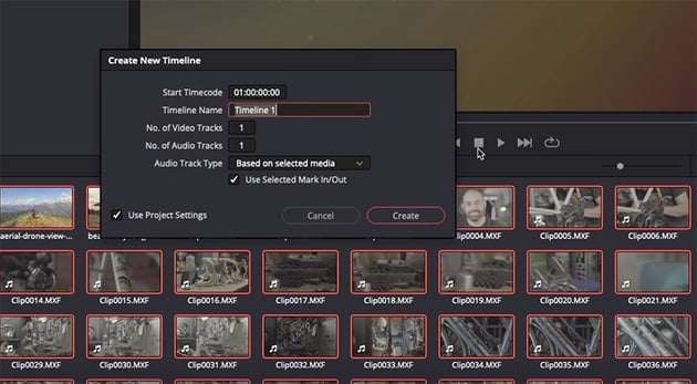 create timeline