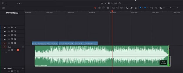 edit track in davinci resolve