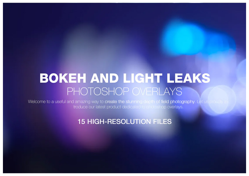 bokeh and light leaks optical flares