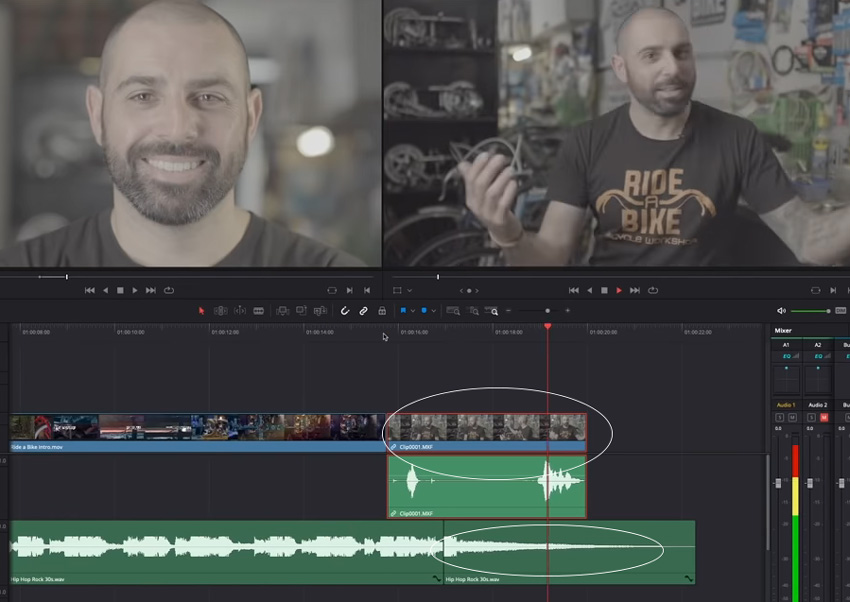 fitting the footage to the track