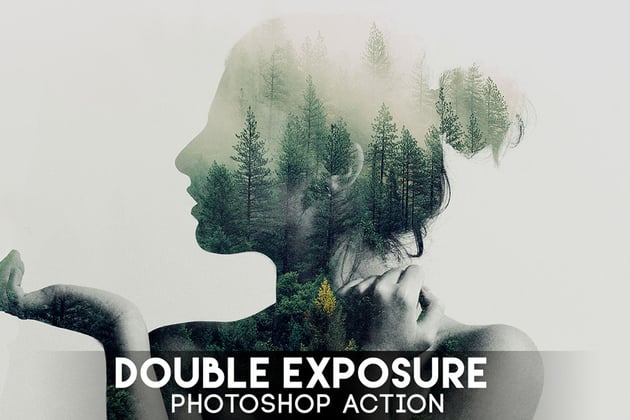 Double Exposure Photoshop Action on Envato Elements