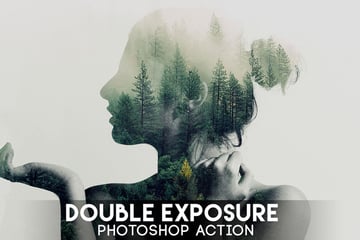 Double Exposure Photoshop Action on Envato Elements