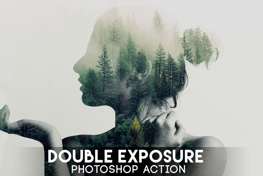 Double Exposure Photoshop Action on Envato Elements