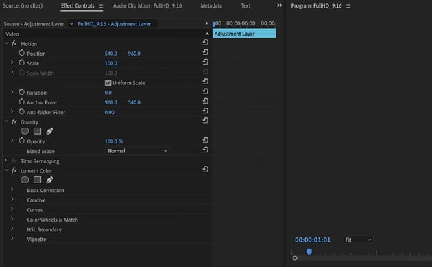effect controls