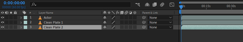 three layers of footage