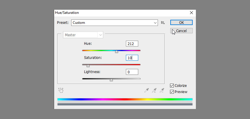 change colors and saturation of the photo