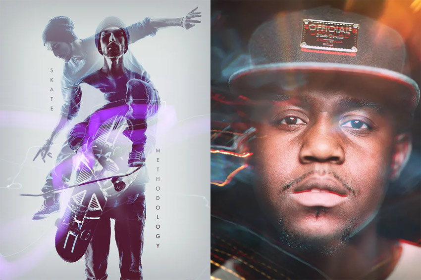 Double Exposure Action with Special Effects