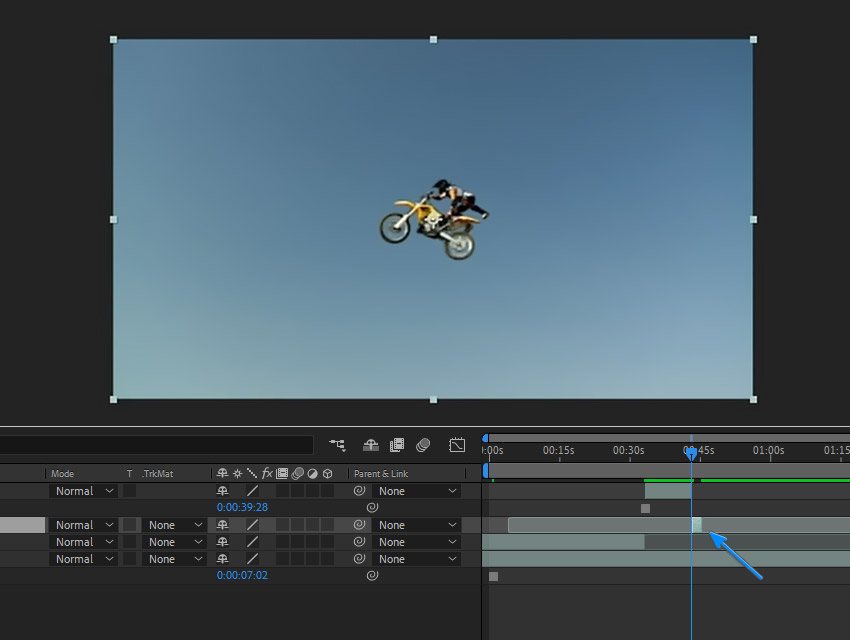 freeze frame end location