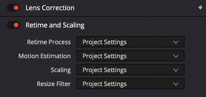 retime and scaling