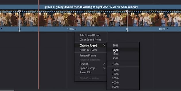 change speed
