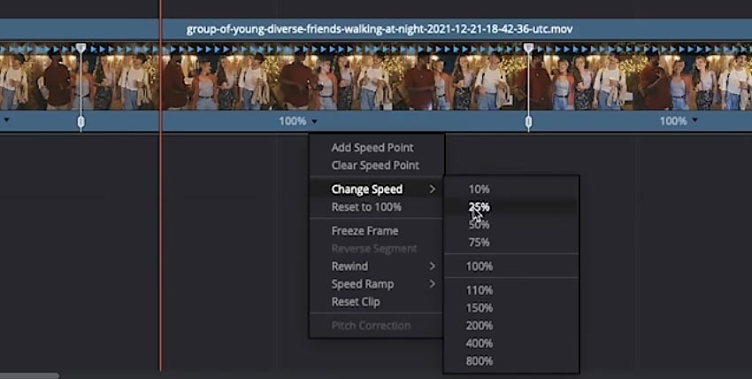 change speed