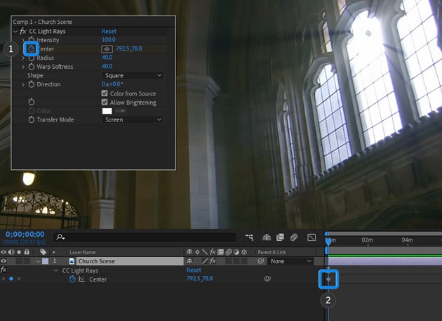center keyframe