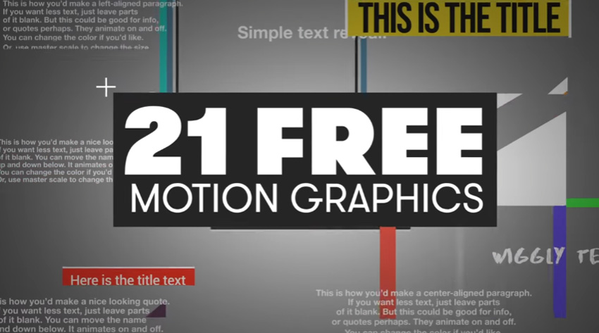 21 Free Motion Graphics for Premiere Pro