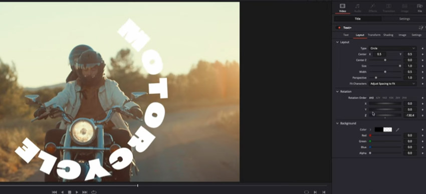 circle text