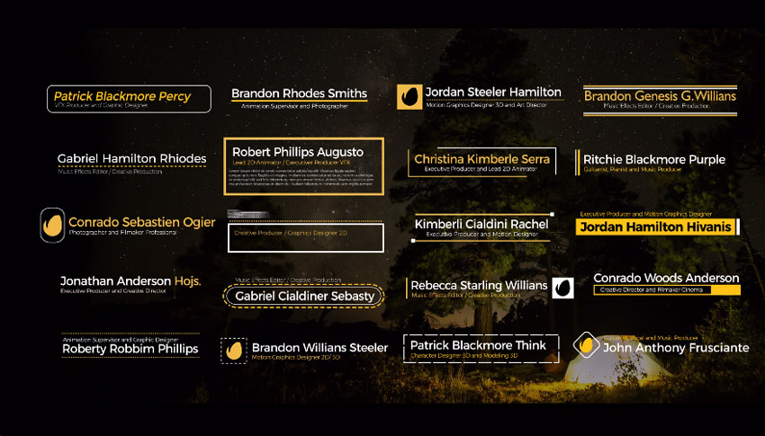 gold clean lower thirds