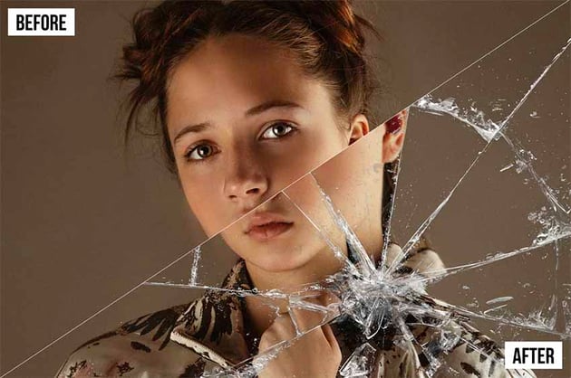 The Broken Mirror Photoshop Action