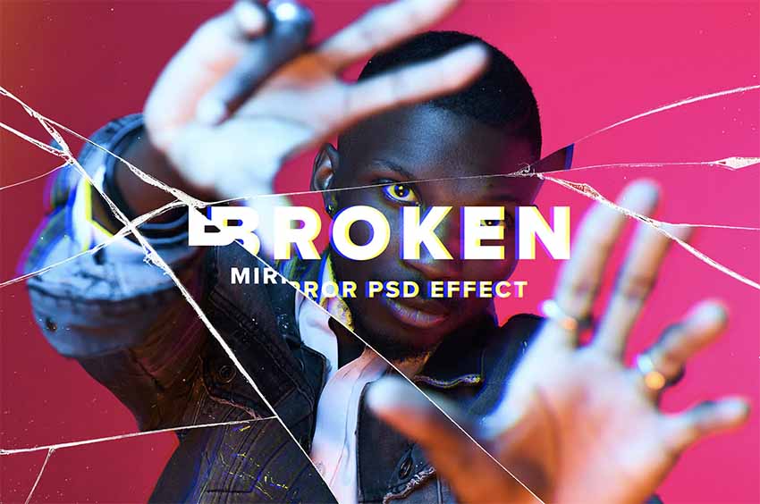 Broken Mirror Photo Effect