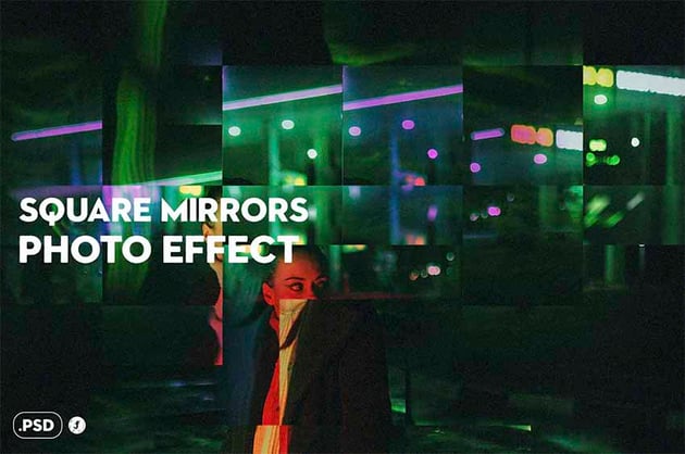 Square Mirrors Photo Effect