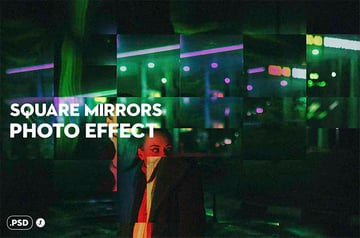 Square Mirrors Photo Effect