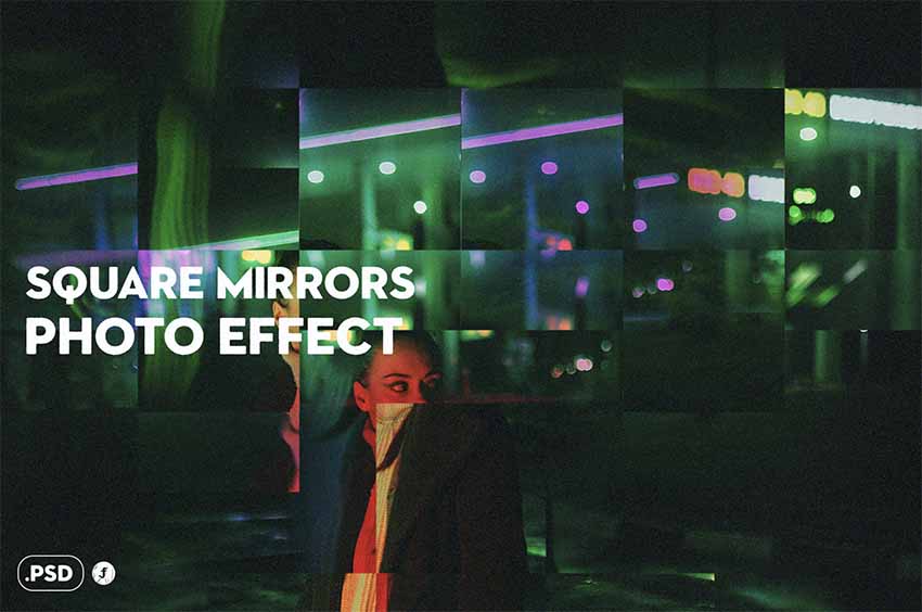 Square Mirrors Photo Effect