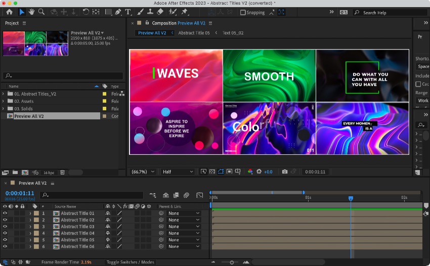 After Effects template