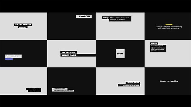 Catchy titles DaVinci Resolve templates