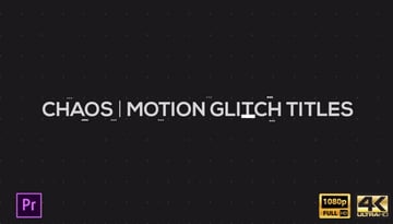 Chaos | Motion Glitch Titles | MOGRT for Premiere Pro
