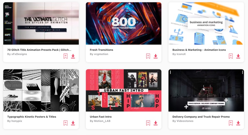Elements video templates