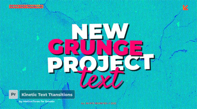 Kinetic text Premiere transitions