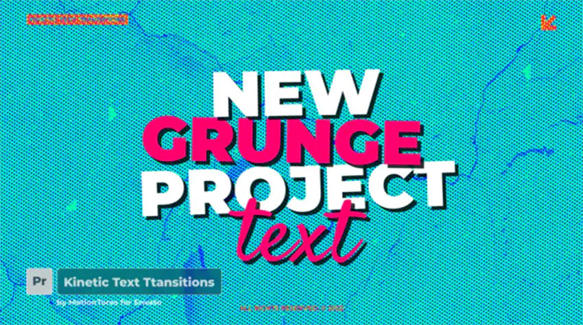 Kinetic text Premiere transitions