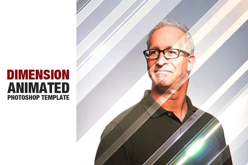 Dimension Animated Photoshop Template