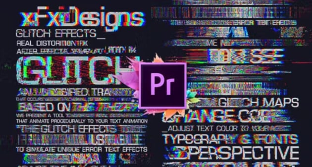 30 Glitch Text Presets For Premiere Pro | Mogrt