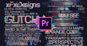 30 Glitch Text Presets For Premiere Pro | Mogrt
