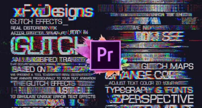 30 Glitch Text Presets For Premiere Pro | Mogrt