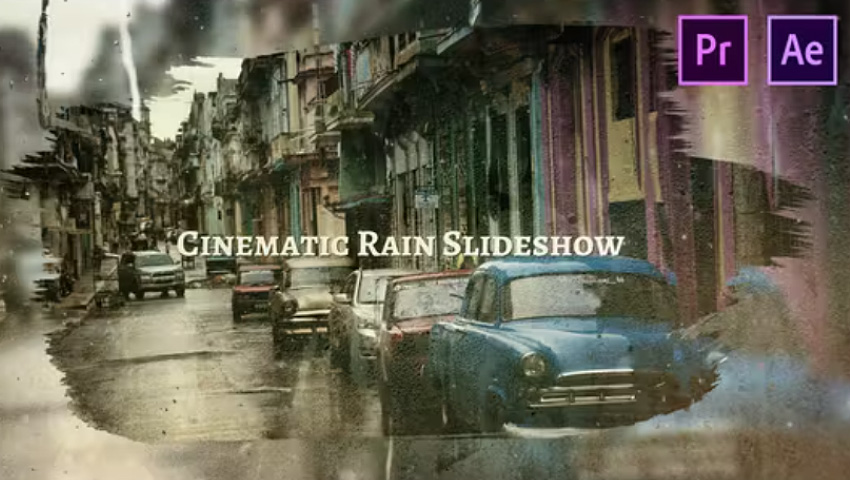 Cinematic Rain Slideshow