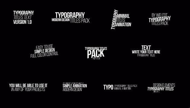 typography titles text
