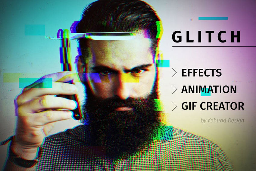 Create GIF With Effects Glitch