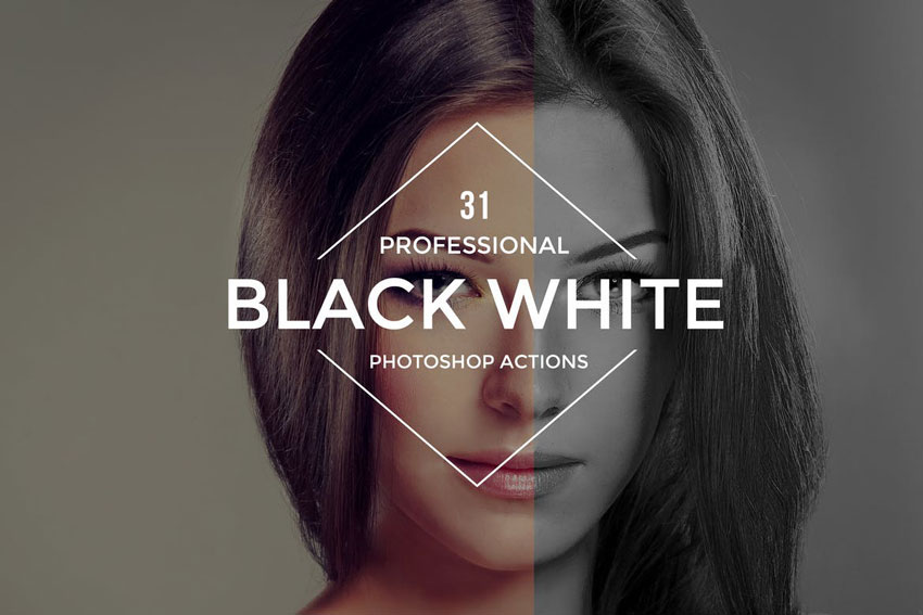 31 Professional Black White Photoshop Actions