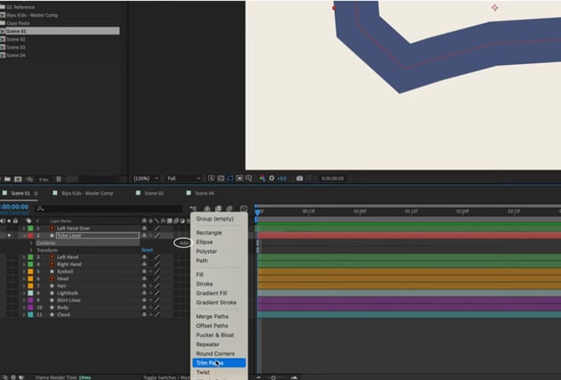 add a trim path