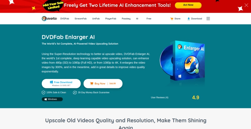 DVDFab Enlarger Website Thumbnail