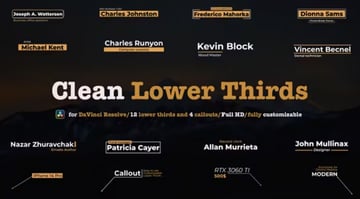 Clean Lower Thirds