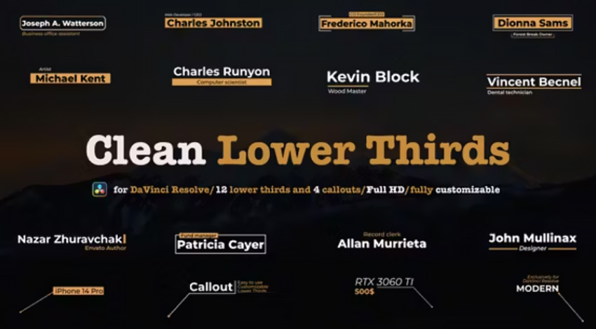 Clean Lower Thirds