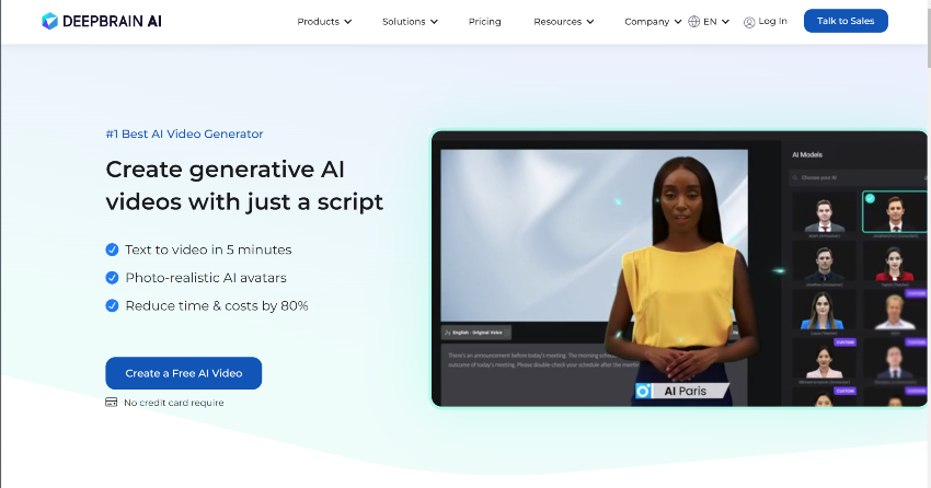 DeepBrain Ai Website Thumbnail