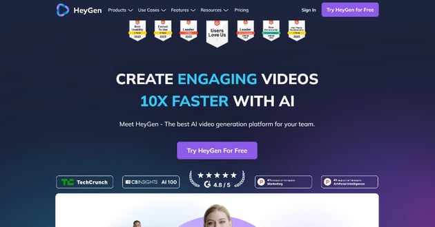HeyGen website Thumbnail