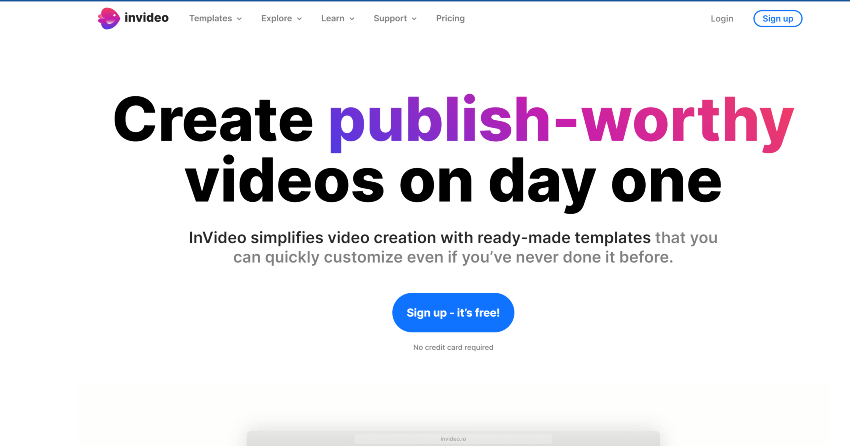 InVideo Website Thumbnail