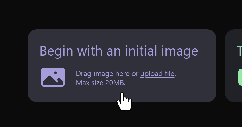 User clicking on 'Upload Image' Button.