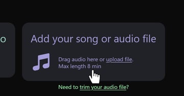 User clicking 'Add Music' Button.