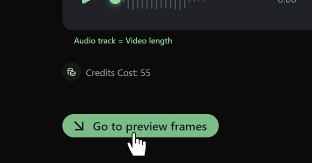 User clicking 'Go to preview frames' button.